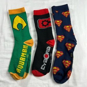 DC Comics 3 Pair Superhero Socks
